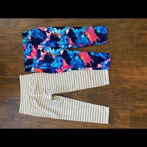 Two Athleta Leggings size M